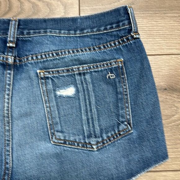 Rag & Bone Low Rise Cut Off Blue Jean Shorts‎ Size 28 - Picture 3 of 11